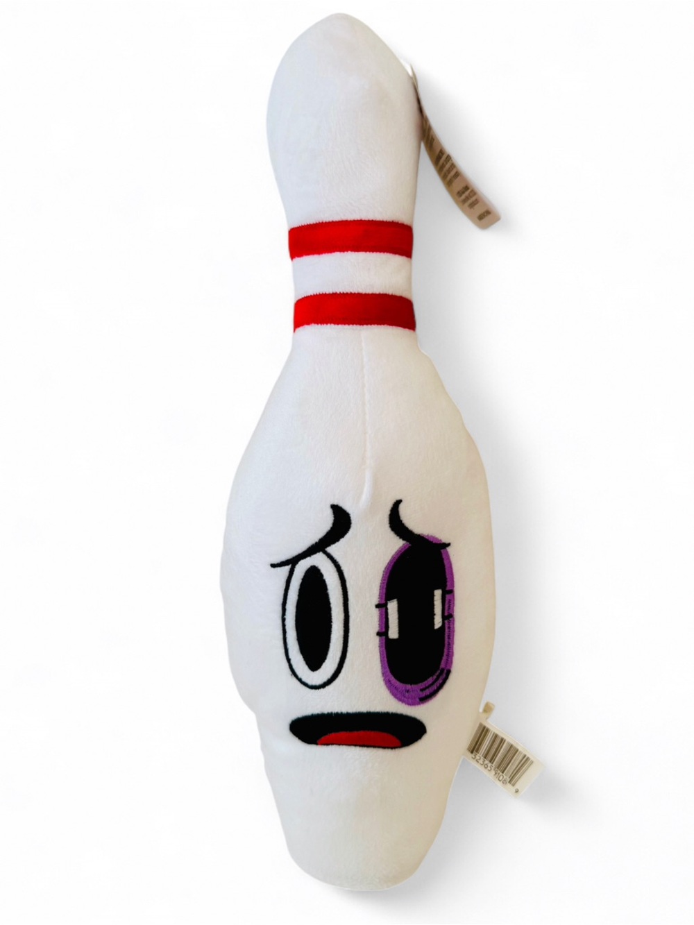 White Bowling Pin Soft Plush With Black Eye Face Toy 15” Inch New